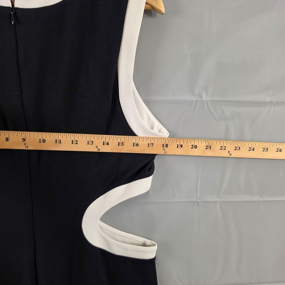 Staud Dress Medium Dolce Midi Black White Party Downtown Chic Minimalist Elegant - Picture 15 of 16